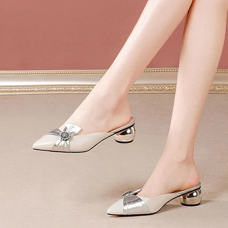 Women Platform Low Heel Pumps Sandals Shoes - Glova