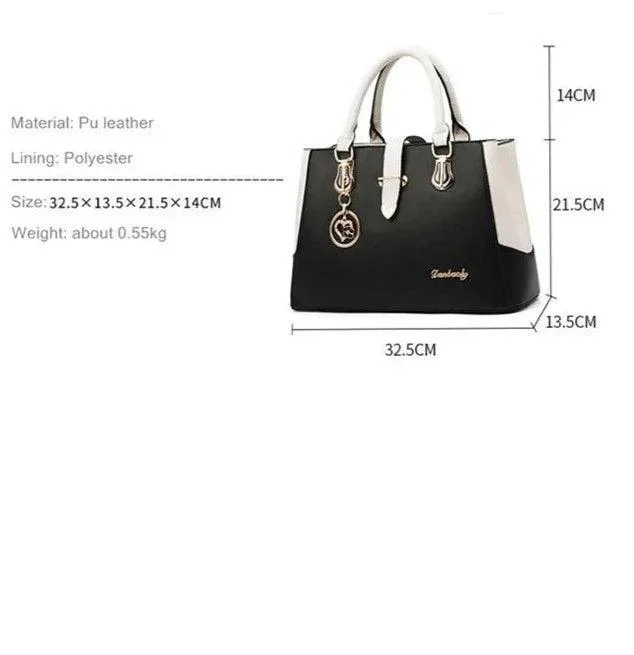 Women PU Leather Ladies Large Handbags - Glova