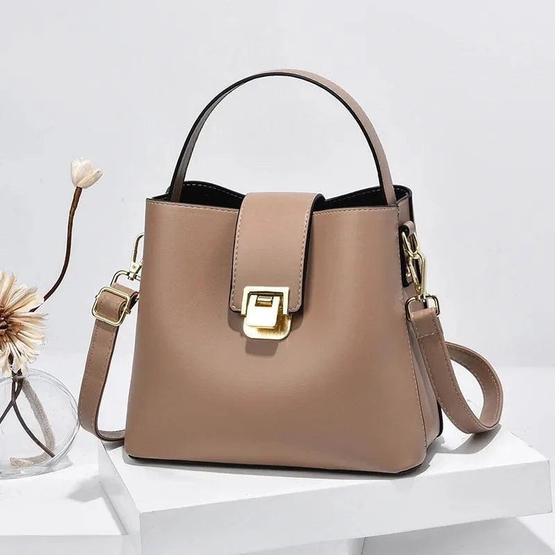 Women's Bucket Crossbody PU Leather Handbags - Glova