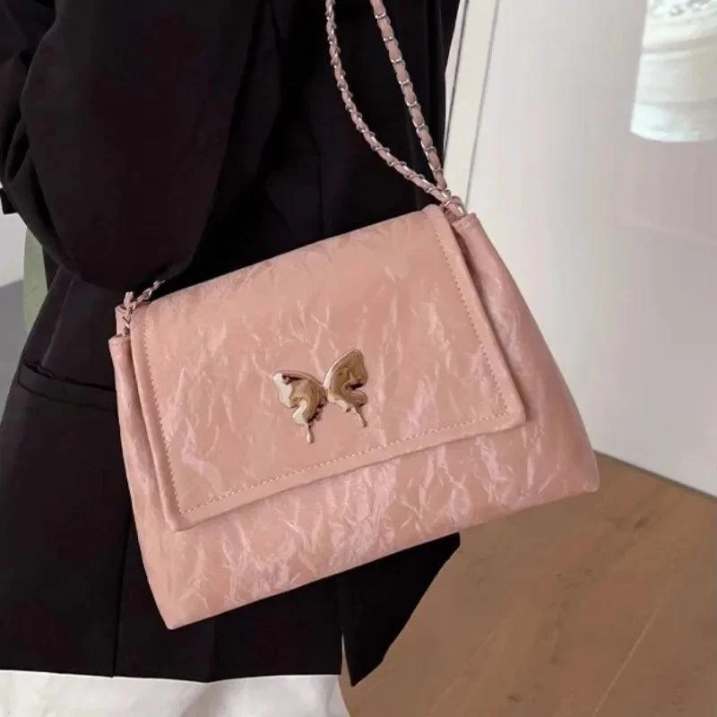 Women's Butterfly PU Leather Casual Tote Bag - Glova