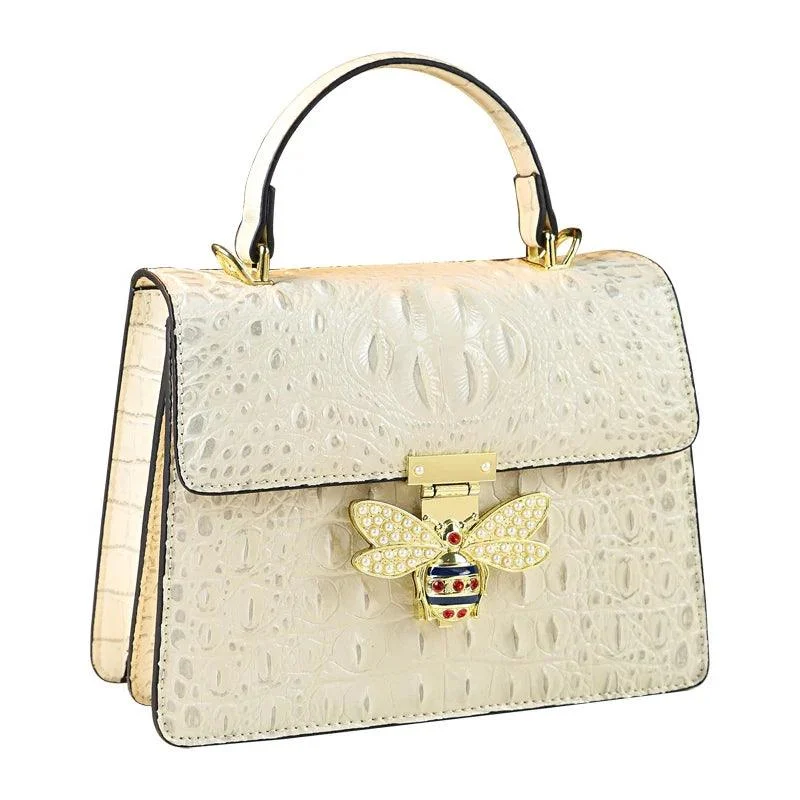 Women's Handbags Leather Crocodile Pattern Crossbody Bags - Glova