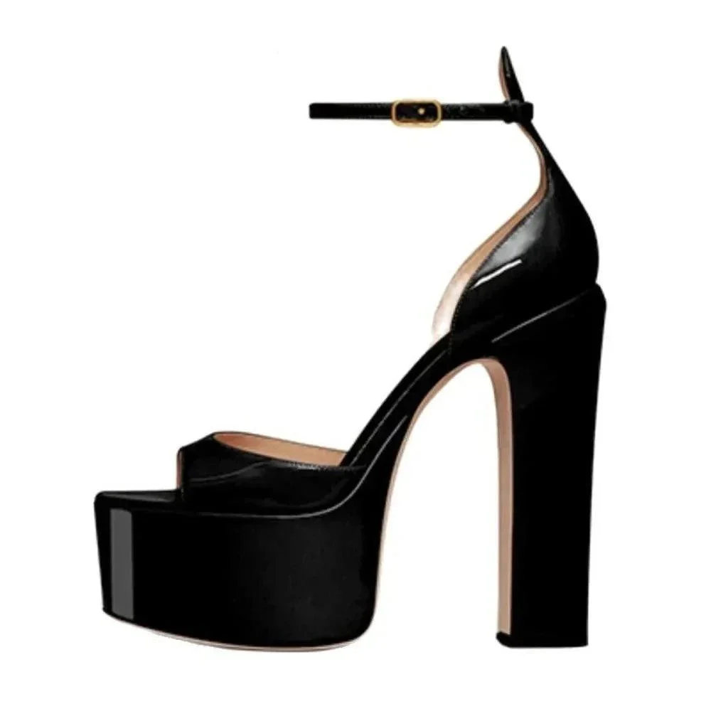 Women's Pumps Thick High Heel Platform Shoes - Glova