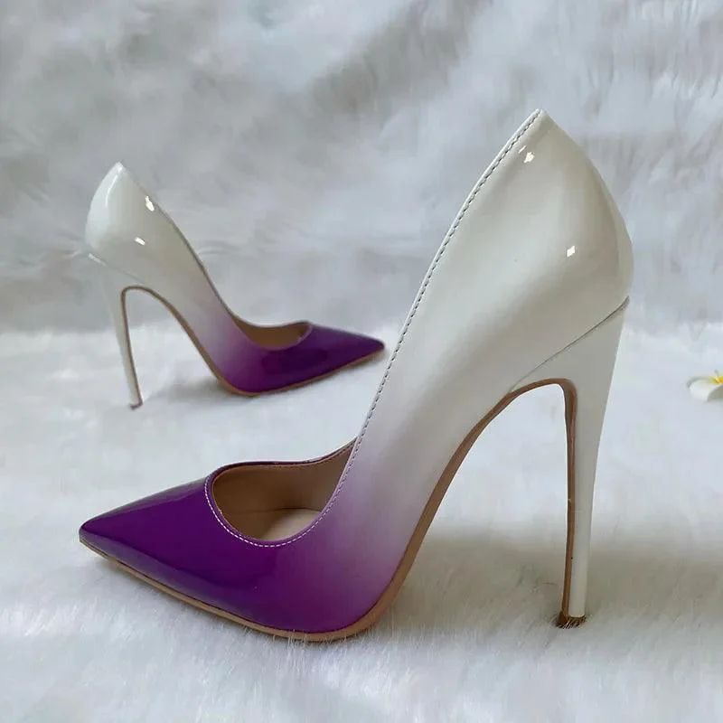 Women's Purple Gradient High Heel Shoes - Glova