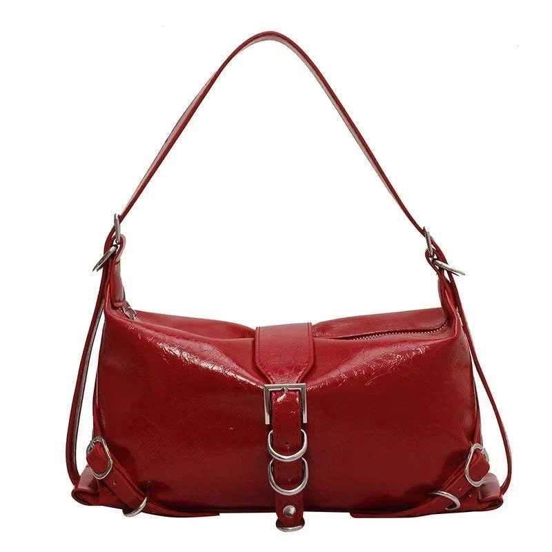 Women's Solid Hobos Versatile PU Handbags - Glova