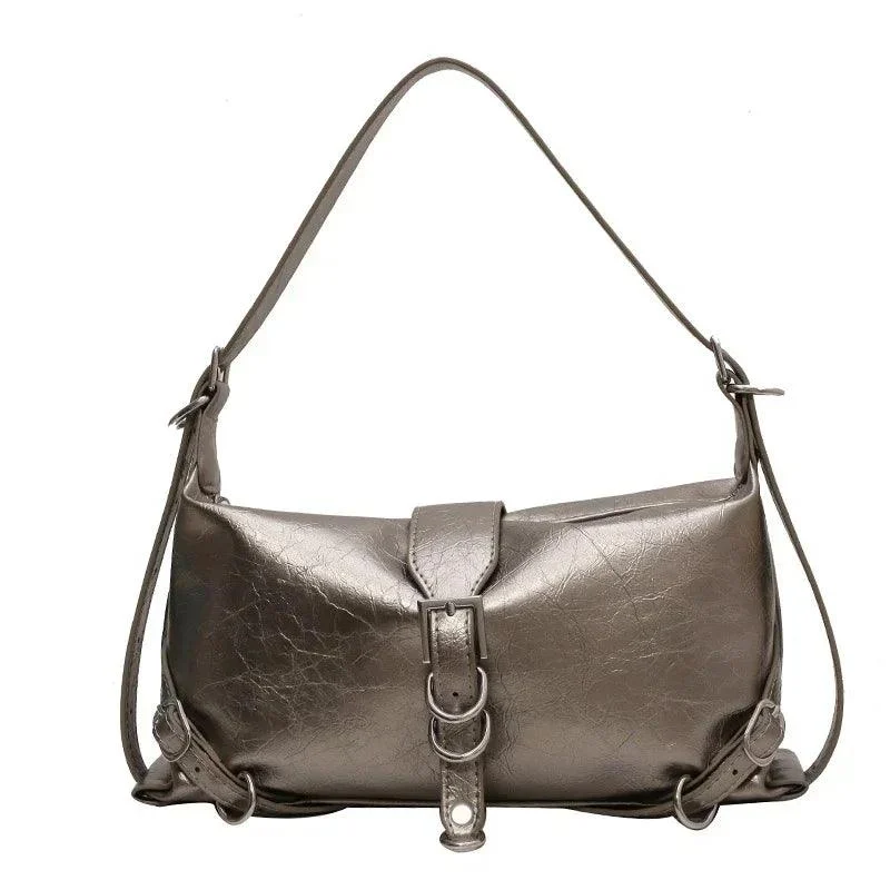 Women's Solid Hobos Versatile PU Handbags - Glova