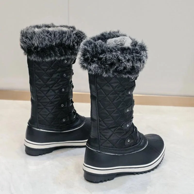 Women Snow Boots Thick Fur Non-slip Waterproof High Boots - Glova