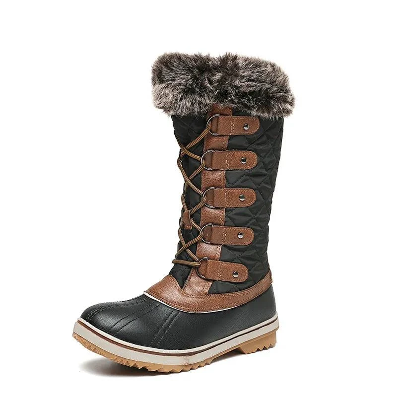 Women Snow Boots Thick Fur Non-slip Waterproof High Boots - Glova