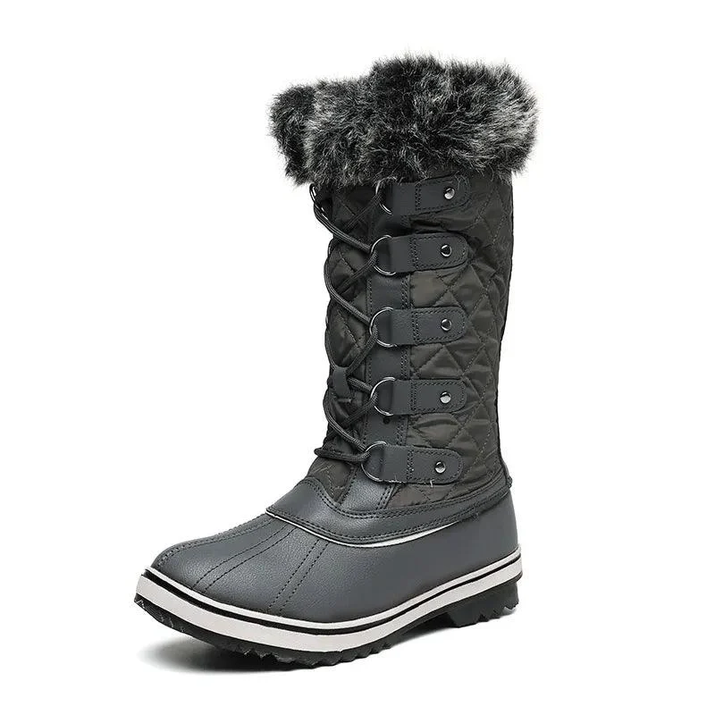 Women Snow Boots Thick Fur Non-slip Waterproof High Boots - Glova