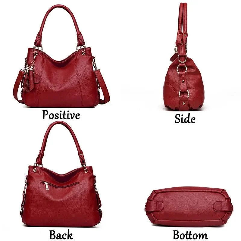 Women Soft Leather Crossbody Top-handle Shoulder Bags - Glova