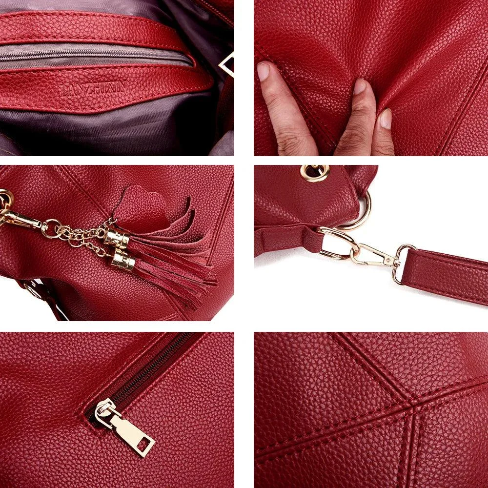 Women Soft Leather Crossbody Top-handle Shoulder Bags - Glova