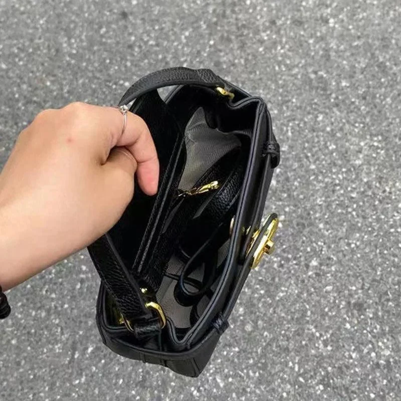 Women Solid Black Color Soft Crossbody Box Bag - Glova