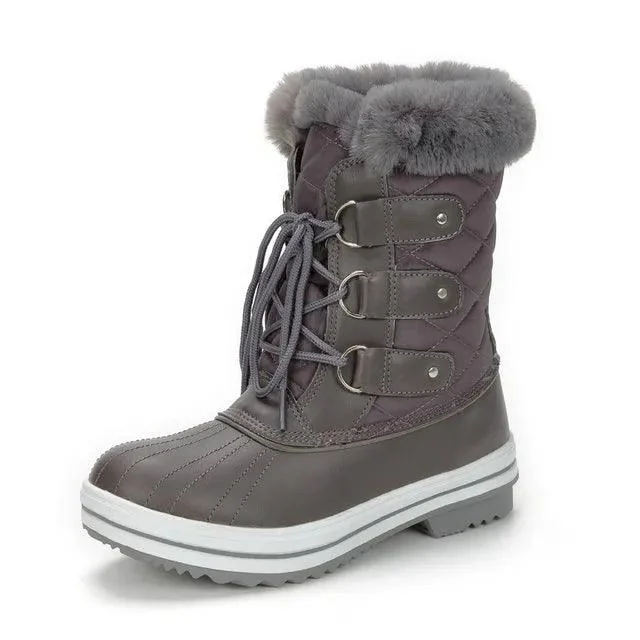 Women Thick Plush Waterproof High Snow Boots - Glova