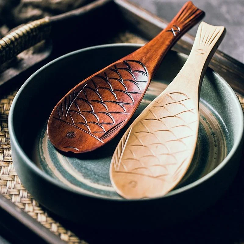 Wooden Fish Rice Spoon - Glova