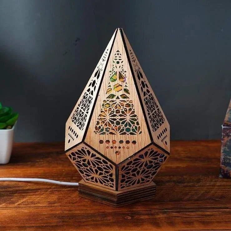 Wooden LED Projection Bohemian Night Lamp - Glova