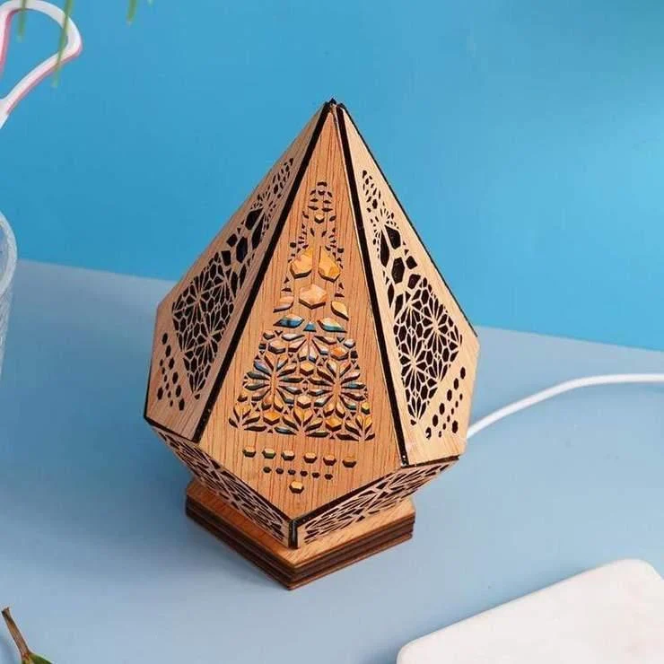 Wooden LED Projection Bohemian Night Lamp - Glova