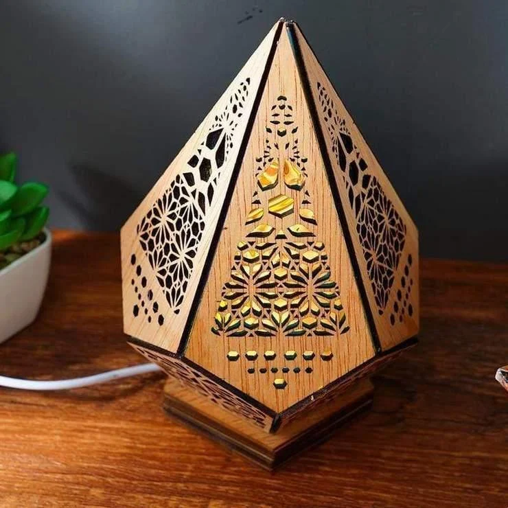 Wooden LED Projection Bohemian Night Lamp - Glova