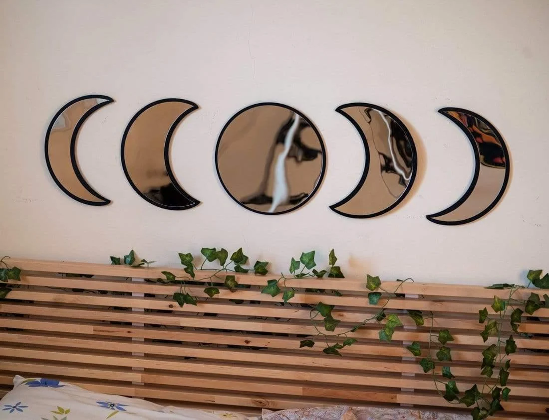 Wooden Moonphase Mirror Set - Glova