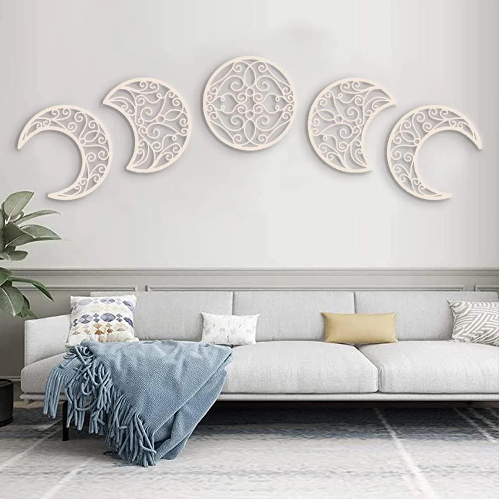 Wooden Moonphase Wall Art - Glova