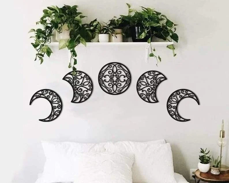 Wooden Moonphase Wall Art - Glova