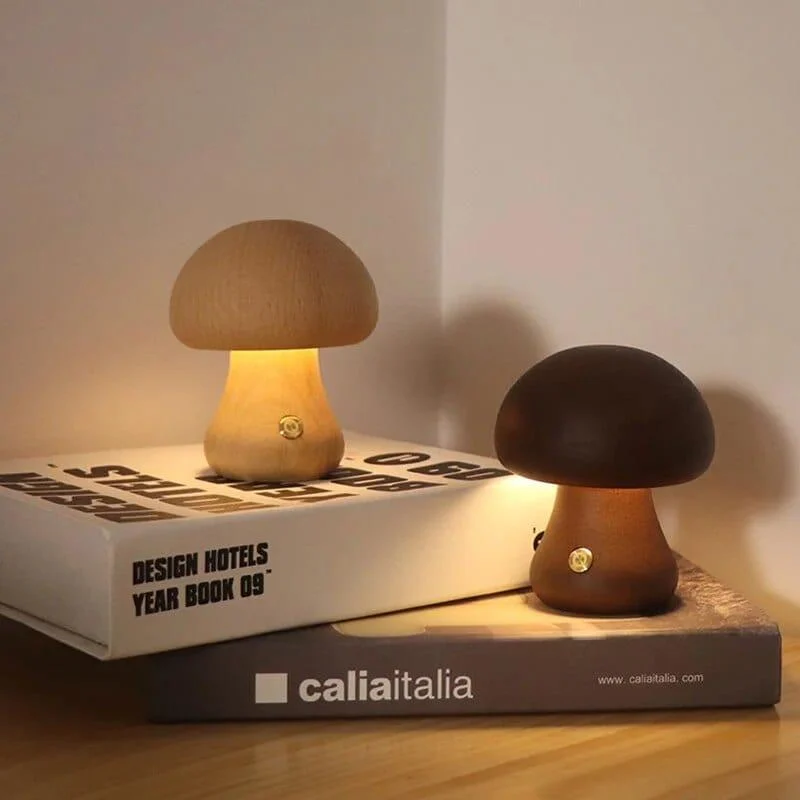 Wooden Mushroom Lamps - Glova