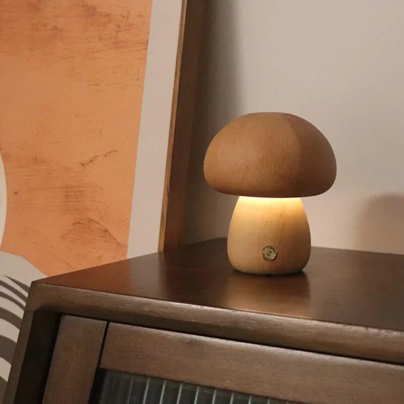 Wooden Mushroom Lamps - Glova