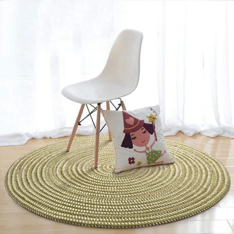 Woven Round Tatami Carpet - Glova