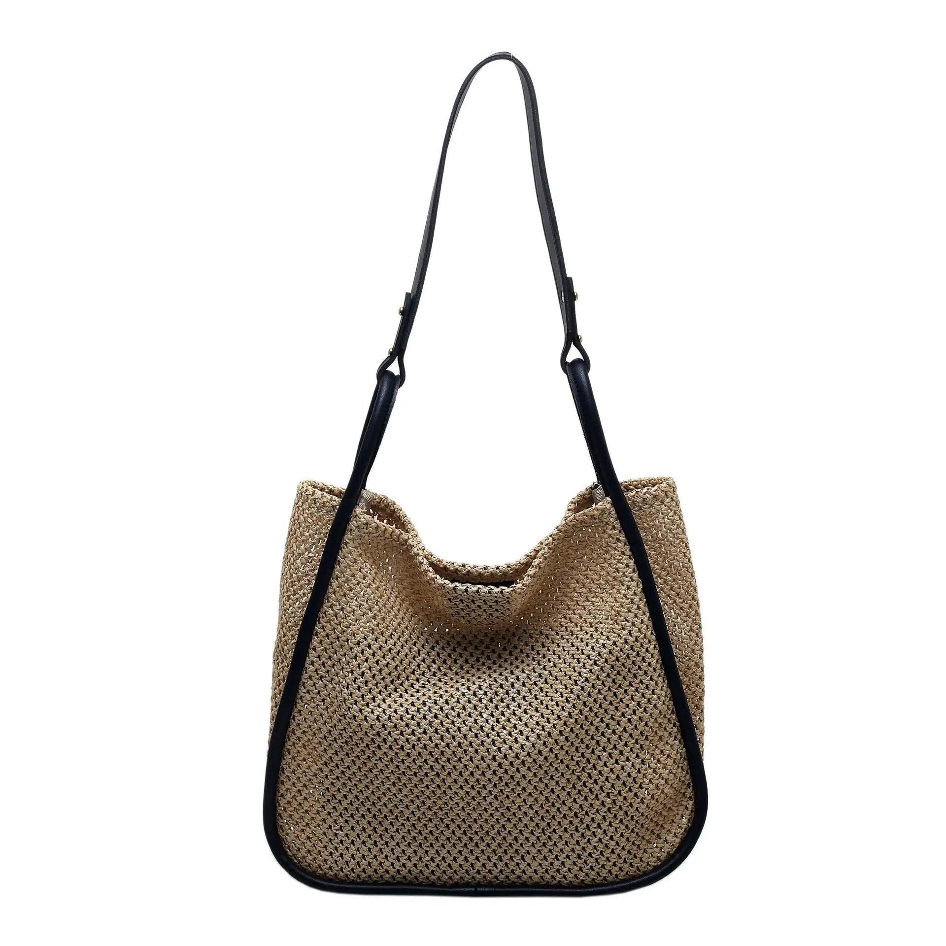 Woven Straw Beach Tote Handmade Women Bag - Glova