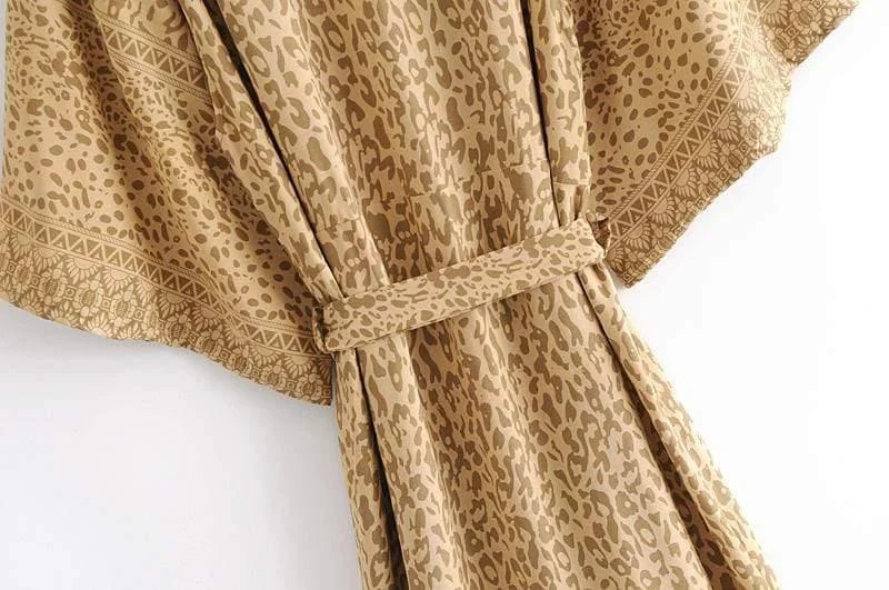 Xanthe Leopard Print Kimono - Glova