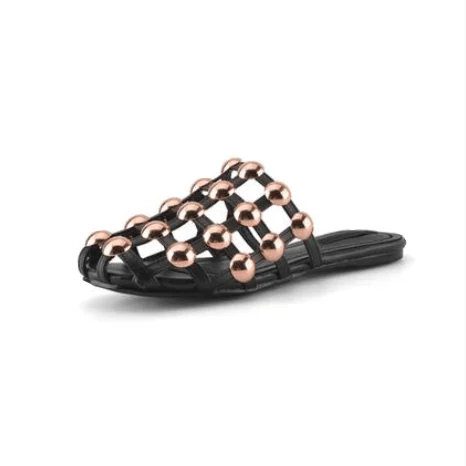 Xena Metal Studs Cage Slippers - 4 Colors - Glova