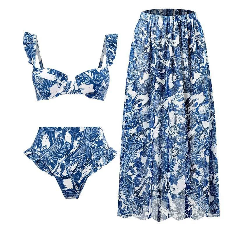 Yaara Bikini Set with Matching Cover Up Skirt - Glova