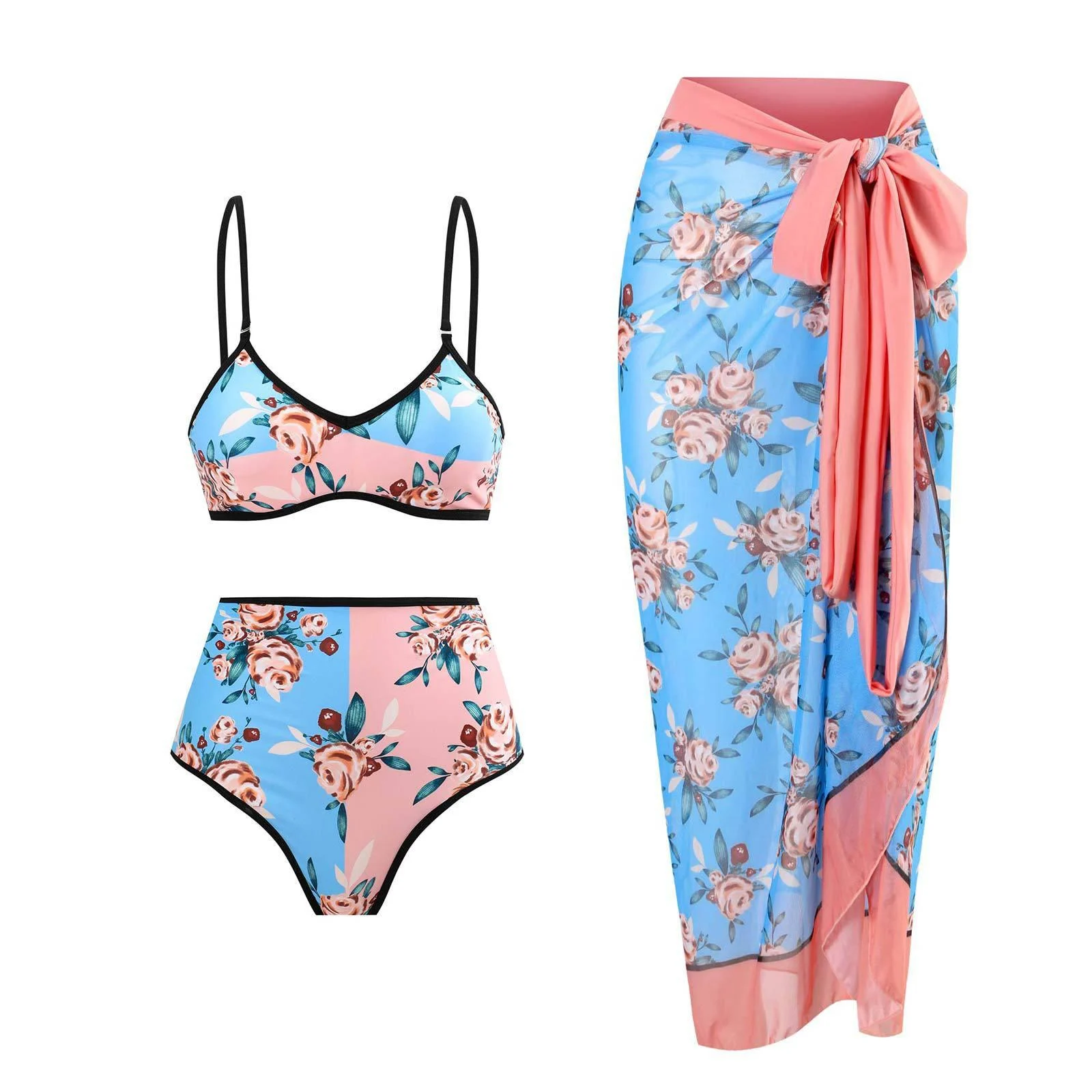 Yaara Bikini Set with Matching Cover Up Skirt - Glova