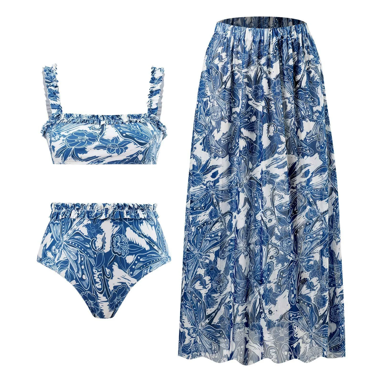 Yaara Bikini Set with Matching Cover Up Skirt - Glova