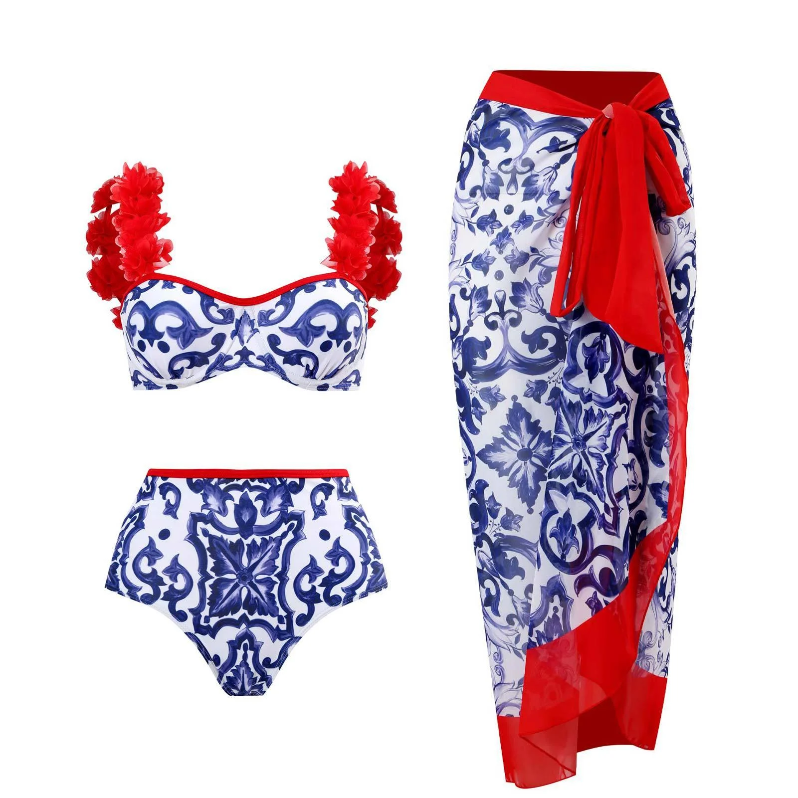 Yaara Bikini Set with Matching Cover Up Skirt - Glova