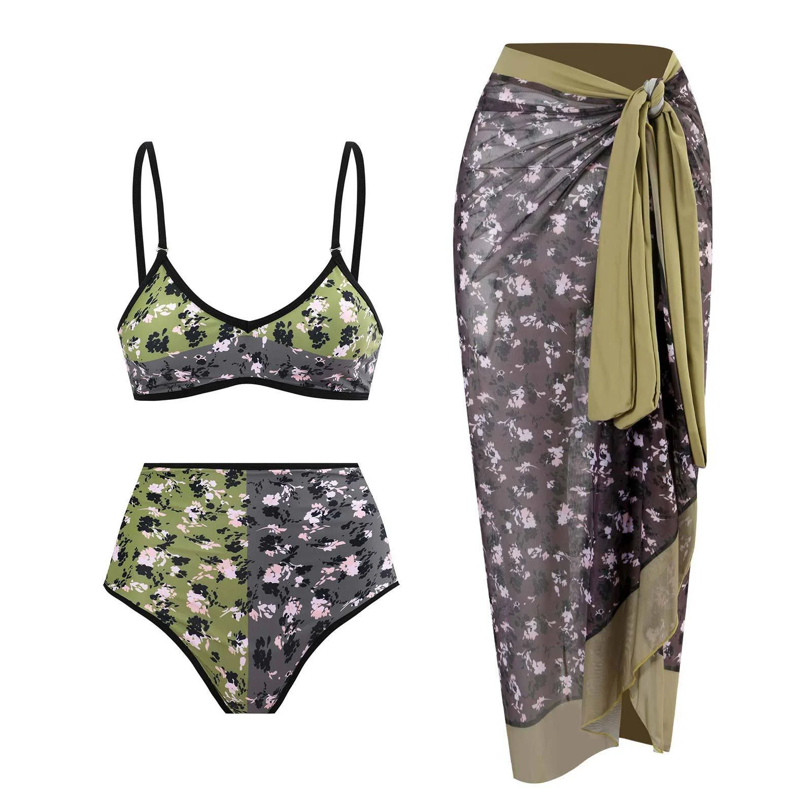 Yaara Bikini Set with Matching Cover Up Skirt - Glova