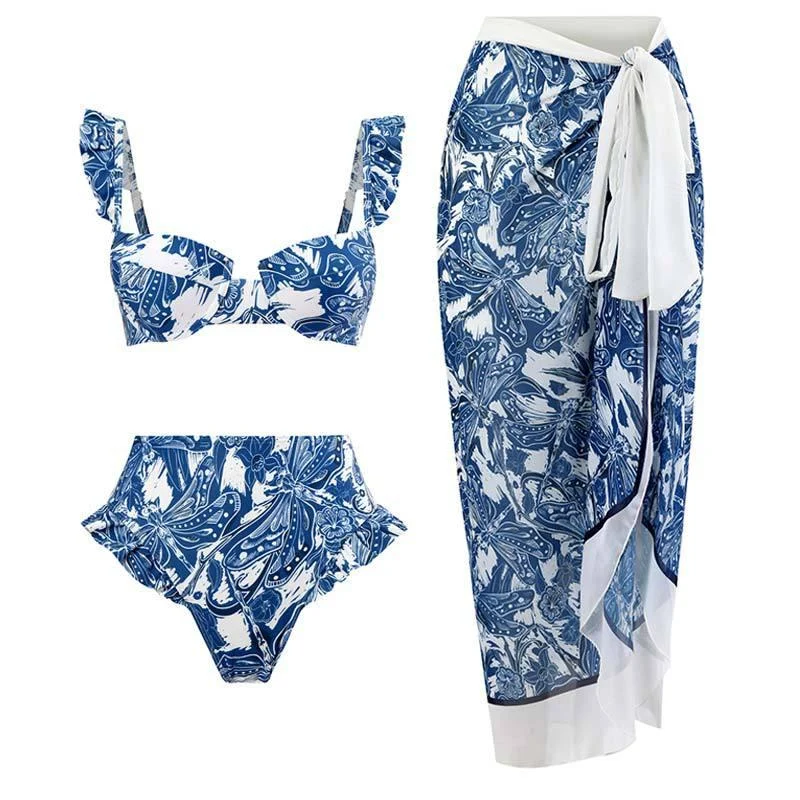 Yaara Bikini Set with Matching Cover Up Skirt - Glova