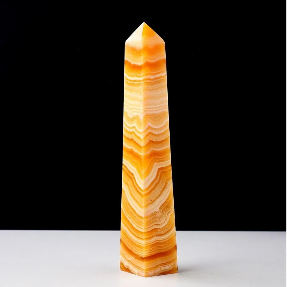 Yellow Calcite Crystal Point - Glova