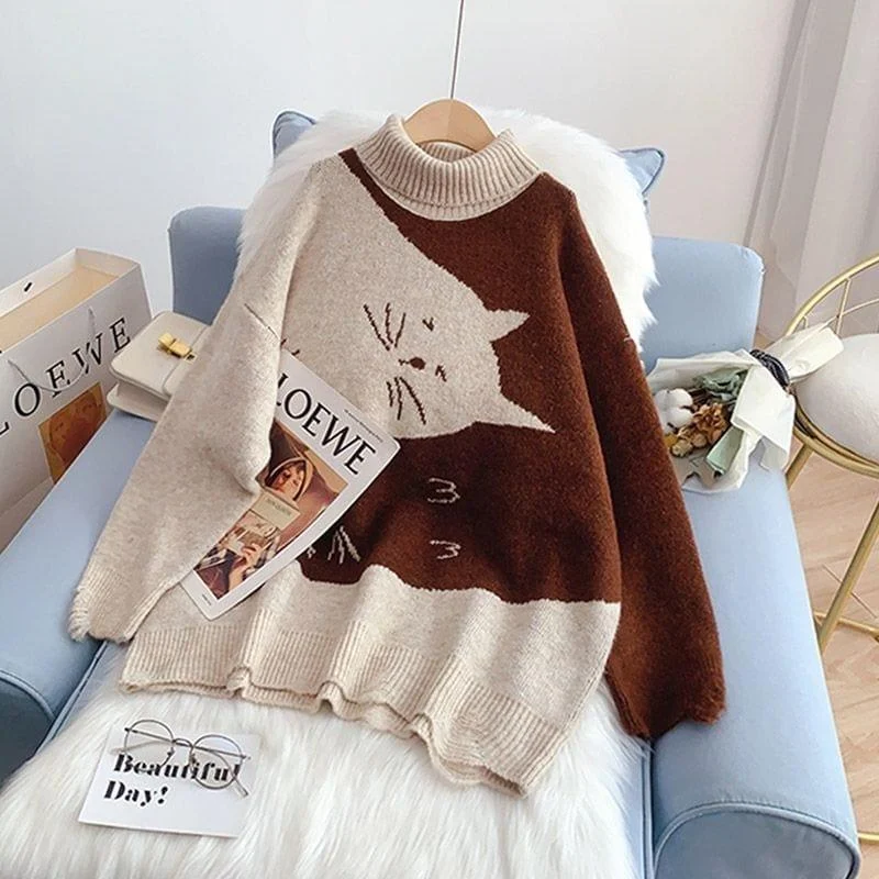 Yin & Yang Cats Knit Sweater - Glova