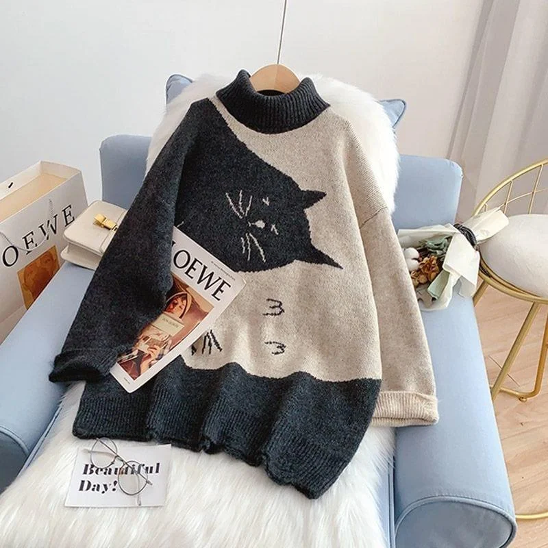 Yin & Yang Cats Knit Sweater - Glova