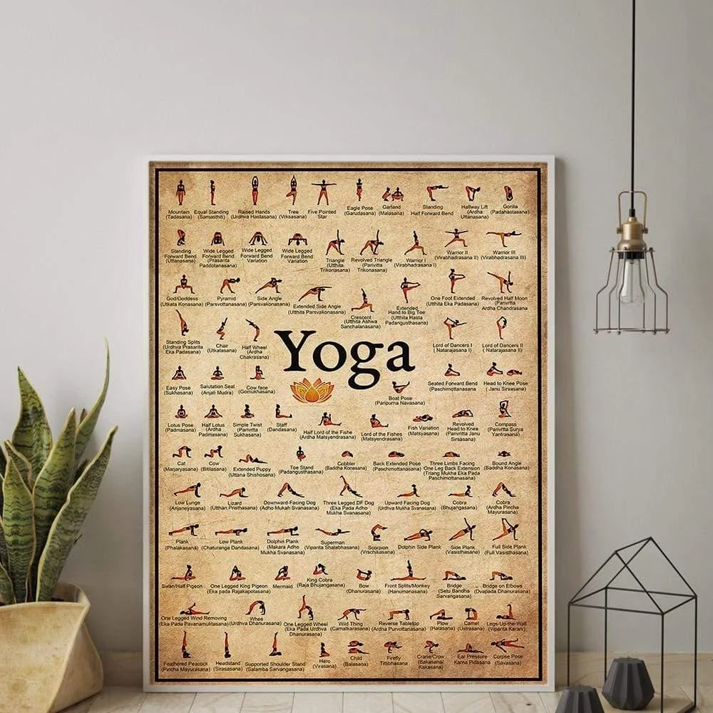 Yoga Poses Wall Poster - Glova