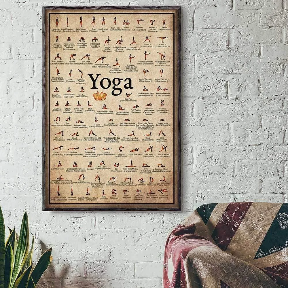 Yoga Poses Wall Poster - Glova