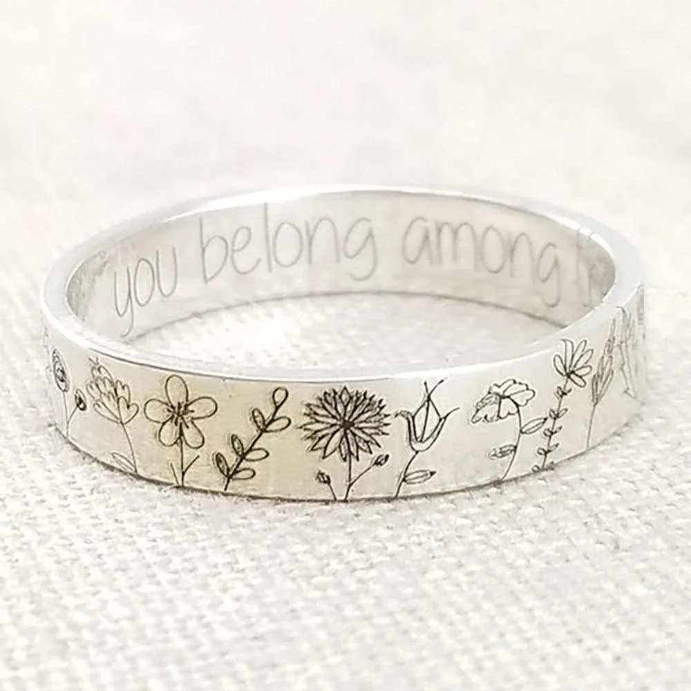 You Belong Among The Wildflowers Ring - Glova