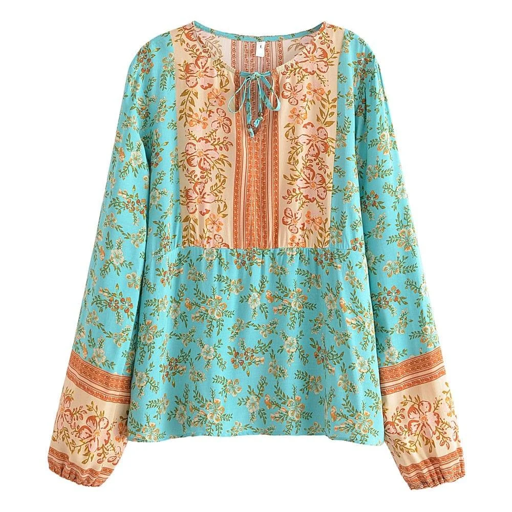 Zella Floral Long Sleeve Blouse - Glova