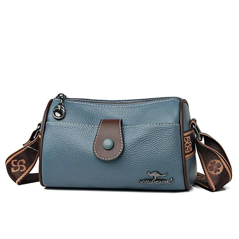 Zipper Pocket Leather Crossbody Women Messenger Bags - Glova