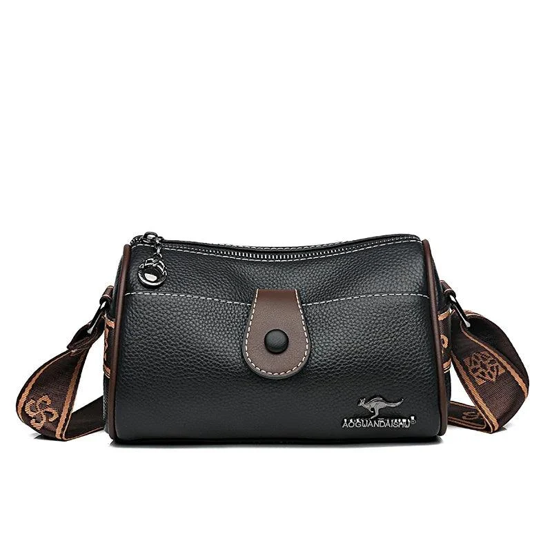 Zipper Pocket Leather Crossbody Women Messenger Bags - Glova