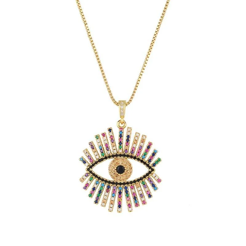 Zirconia Evil Eye Necklaces - Glova