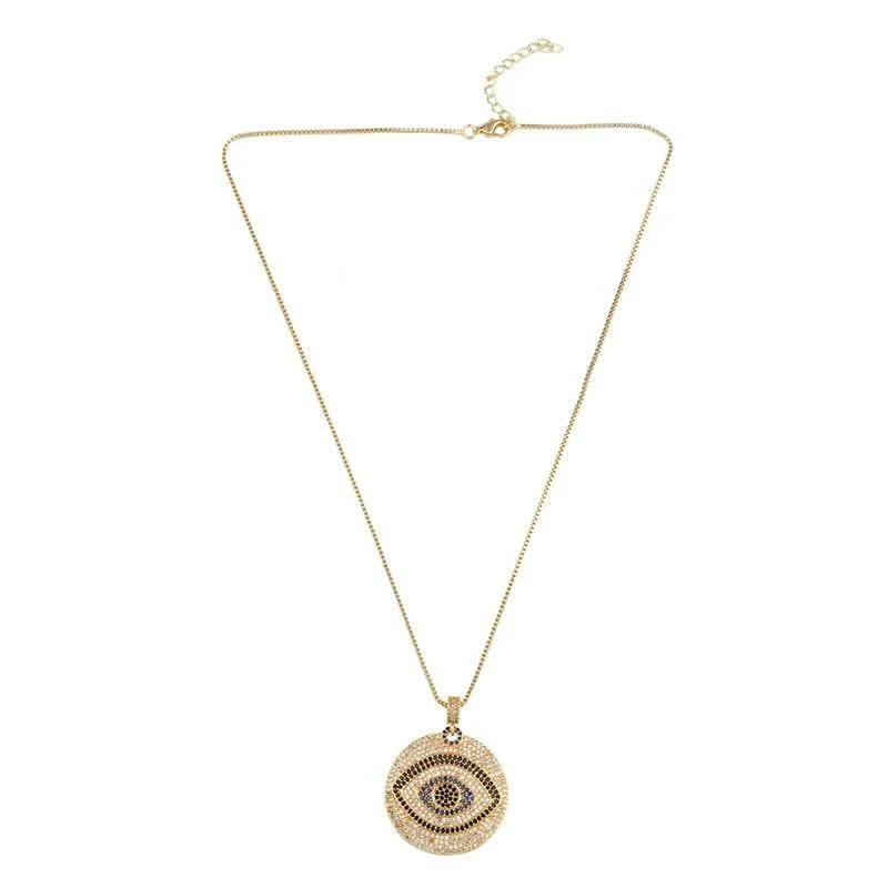 Zirconia Evil Eye Necklaces - Glova