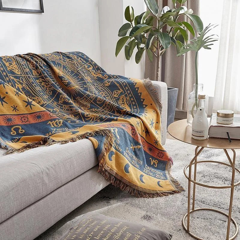 Zodiac Boho Throw Blanket - Glova