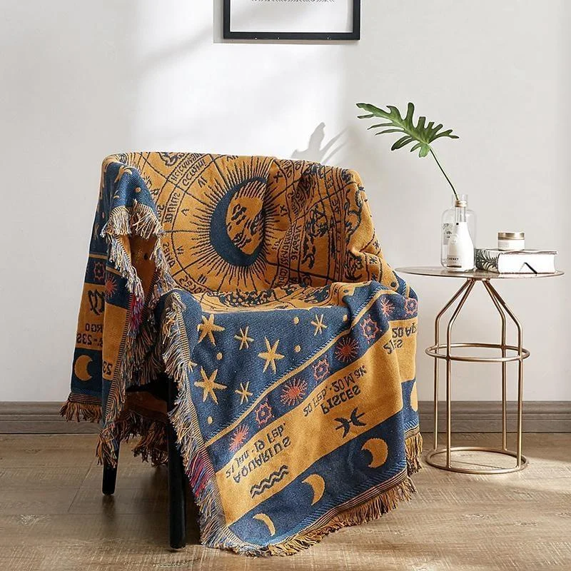 Zodiac Boho Throw Blanket - Glova