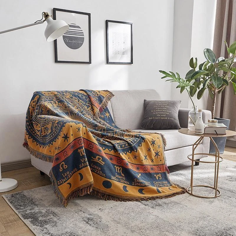 Zodiac Boho Throw Blanket - Glova