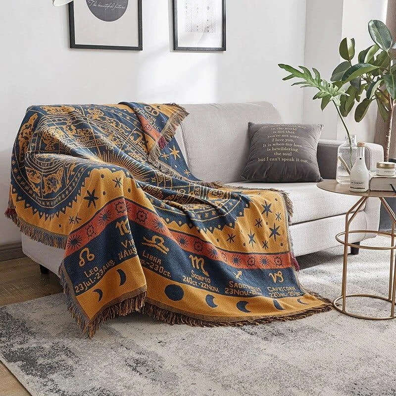 Zodiac Boho Throw Blanket - Glova